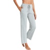 image:imageWiWi Pajama Pants for Women Viscose from Bamboo Super Soft Wide Leg Cooling Sweatpants Drawstring Bottoms Sleep Pj Pant SXXLBlight Heather Grey