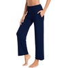 image:imageWiWi Pajama Pants for Women Viscose from Bamboo Super Soft Wide Leg Cooling Sweatpants Drawstring Bottoms Sleep Pj Pant SXXLBnavy