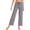 image:imageWiWi Pajama Pants for Women Viscose from Bamboo Super Soft Wide Leg Cooling Sweatpants Drawstring Bottoms Sleep Pj Pant SXXLBpurplish Grey