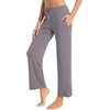 image:imageWiWi Pajama Pants for Women Viscose from Bamboo Super Soft Wide Leg Cooling Sweatpants Drawstring Bottoms Sleep Pj Pant SXXLBpurplish Grey