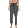 image:imageWiWi Pajama Pants for Women Viscose from Bamboo Super Soft Wide Leg Cooling Sweatpants Drawstring Bottoms Sleep Pj Pant SXXLCdark Heather Grey