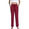 image:imageWiWi Pajama Pants for Women Viscose from Bamboo Super Soft Wide Leg Cooling Sweatpants Drawstring Bottoms Sleep Pj Pant SXXLCwine