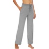 image:imageWiWi Pajama Pants for Women Viscose from Bamboo Super Soft Wide Leg Cooling Sweatpants Drawstring Bottoms Sleep Pj Pant SXXLDheather Grey