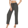 image:imageWiWi Pajama Pants for Women Viscose from Bamboo Super Soft Wide Leg Cooling Sweatpants Drawstring Bottoms Sleep Pj Pant SXXLDiron Grey