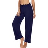 image:imageWiWi Pajama Pants for Women Viscose from Bamboo Super Soft Wide Leg Cooling Sweatpants Drawstring Bottoms Sleep Pj Pant SXXLDnavy