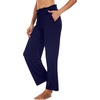 image:imageWiWi Pajama Pants for Women Viscose from Bamboo Super Soft Wide Leg Cooling Sweatpants Drawstring Bottoms Sleep Pj Pant SXXLDnavy