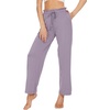 image:imageWiWi Pajama Pants for Women Viscose from Bamboo Super Soft Wide Leg Cooling Sweatpants Drawstring Bottoms Sleep Pj Pant SXXLDviolet