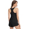 image:imageWiWi Pajama Set for Women Sexy Sleeveless Tops Pjs Viscose from Bamboo Soft Ribbed Fabric Racerback Sleepwear SXXLAblack