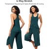 image:imageWiWi Pajama Set for Women Sexy Sleeveless Tops Pjs Viscose from Bamboo Soft Ribbed Fabric Racerback Sleepwear SXXLBdeep Teal