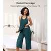 image:imageWiWi Pajama Set for Women Sexy Sleeveless Tops Pjs Viscose from Bamboo Soft Ribbed Fabric Racerback Sleepwear SXXLBdeep Teal