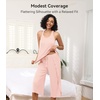 image:imageWiWi Pajama Set for Women Sexy Sleeveless Tops Pjs Viscose from Bamboo Soft Ribbed Fabric Racerback Sleepwear SXXLBpale Pink