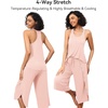 image:imageWiWi Pajama Set for Women Sexy Sleeveless Tops Pjs Viscose from Bamboo Soft Ribbed Fabric Racerback Sleepwear SXXLBpale Pink