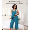 image:imageWiWi Pajama Set for Women Sexy Sleeveless Tops Pjs Viscose from Bamboo Soft Ribbed Fabric Racerback Sleepwear SXXLBteal Blue