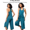 image:imageWiWi Pajama Set for Women Sexy Sleeveless Tops Pjs Viscose from Bamboo Soft Ribbed Fabric Racerback Sleepwear SXXLBteal Blue