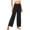 image:imageWiWi Pajamas Pants for Women Wide Leg Long Bottoms Bamboo Viscose Casual Loose Sweatpants High Waist Joggers SXXLAblack