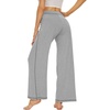 image:imageWiWi Pajamas Pants for Women Wide Leg Long Bottoms Bamboo Viscose Casual Loose Sweatpants High Waist Joggers SXXLAheather Grey