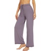 image:imageWiWi Pajamas Pants for Women Wide Leg Long Bottoms Bamboo Viscose Casual Loose Sweatpants High Waist Joggers SXXLAviolet