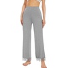 image:imageWiWi Pajamas Pants for Women Wide Leg Long Bottoms Bamboo Viscose Casual Loose Sweatpants High Waist Joggers SXXLBheather Grey