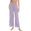 image:imageWiWi Pajamas Pants for Women Wide Leg Long Bottoms Bamboo Viscose Casual Loose Sweatpants High Waist Joggers SXXLBviolet