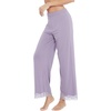 image:imageWiWi Pajamas Pants for Women Wide Leg Long Bottoms Bamboo Viscose Casual Loose Sweatpants High Waist Joggers SXXLBviolet