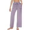 image:imageWiWi Pajamas Pants for Women Wide Leg Long Bottoms Bamboo Viscose Casual Loose Sweatpants High Waist Joggers SXXLCviolet