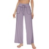 image:imageWiWi Pajamas Pants for Women Wide Leg Long Bottoms Bamboo Viscose Casual Loose Sweatpants High Waist Joggers SXXLCviolet