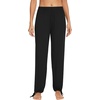 image:imageWiWi Pajamas Pants for Women Wide Leg Long Bottoms Bamboo Viscose Casual Loose Sweatpants High Waist Joggers SXXLDblack