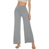 image:imageWiWi Pajamas Pants for Women Wide Leg Long Bottoms Bamboo Viscose Casual Loose Sweatpants High Waist Joggers SXXLEheather Grey