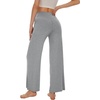 image:imageWiWi Pajamas Pants for Women Wide Leg Long Bottoms Bamboo Viscose Casual Loose Sweatpants High Waist Joggers SXXLEheather Grey