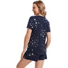 image:imageWiWi Pajamas Set for Women Cooling Short Sleeve Sleepwear Soft Knit Shorts Pjs Sets Viscose from Bamboo SXXLAnavy Stars
