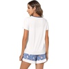 image:imageWiWi Pajamas Set for Women Cooling Short Sleeve Sleepwear Soft Knit Shorts Pjs Sets Viscose from Bamboo SXXLAraw WhiteBlue