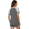 image:imageWiWi Pajamas Set for Women Cooling Short Sleeve Sleepwear Soft Knit Shorts Pjs Sets Viscose from Bamboo SXXLBdark Heather Grey