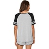 image:imageWiWi Pajamas Set for Women Cooling Short Sleeve Sleepwear Soft Knit Shorts Pjs Sets Viscose from Bamboo SXXLBlight Heather Grey