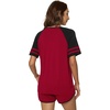image:imageWiWi Pajamas Set for Women Cooling Short Sleeve Sleepwear Soft Knit Shorts Pjs Sets Viscose from Bamboo SXXLBwine Red