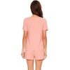 image:imageWiWi Pajamas Set for Women Short Sleeve Top and Shorts Pjs Set Viscose from Bamboo Ladies Summer Sleepwear SXXLCblush Pink