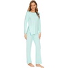 image:imageWiWi Pajamas Set for Women Super Soft Long Sleeve Pj Cooling Sleepwear Lounge Sets Loungewear Viscose from Bamboo SXXLAaqua