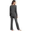 image:imageWiWi Pajamas Set for Women Super Soft Long Sleeve Pj Cooling Sleepwear Lounge Sets Loungewear Viscose from Bamboo SXXLAcharcoal Heather