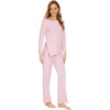 image:imageWiWi Pajamas Set for Women Super Soft Long Sleeve Pj Cooling Sleepwear Lounge Sets Loungewear Viscose from Bamboo SXXLApink