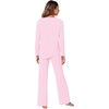 image:imageWiWi Pajamas Set for Women Super Soft Long Sleeve Pj Cooling Sleepwear Lounge Sets Loungewear Viscose from Bamboo SXXLBpink