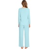 image:imageWiWi Pajamas Sets for Women Soft Long Sleeve Tops and Pants Sleepwear Ladies Pjs Viscose from Bamboo Pj SXXLAaqua Sky