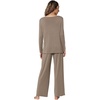 image:imageWiWi Pajamas Sets for Women Soft Long Sleeve Tops and Pants Sleepwear Ladies Pjs Viscose from Bamboo Pj SXXLAcamel
