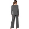 image:imageWiWi Pajamas Sets for Women Soft Long Sleeve Tops and Pants Sleepwear Ladies Pjs Viscose from Bamboo Pj SXXLAdark Heather Grey