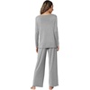 image:imageWiWi Pajamas Sets for Women Soft Long Sleeve Tops and Pants Sleepwear Ladies Pjs Viscose from Bamboo Pj SXXLAheather Grey
