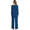 image:imageWiWi Pajamas Sets for Women Soft Long Sleeve Tops and Pants Sleepwear Ladies Pjs Viscose from Bamboo Pj SXXLAink Blue