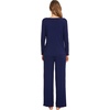image:imageWiWi Pajamas Sets for Women Soft Long Sleeve Tops and Pants Sleepwear Ladies Pjs Viscose from Bamboo Pj SXXLAnavy