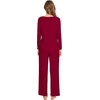 image:imageWiWi Pajamas Sets for Women Soft Long Sleeve Tops and Pants Sleepwear Ladies Pjs Viscose from Bamboo Pj SXXLAwine Red