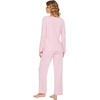 image:imageWiWi Pajamas Sets for Women Soft Long Sleeve Tops and Pants Sleepwear Ladies Pjs Viscose from Bamboo Pj SXXLBpink