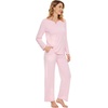 image:imageWiWi Pajamas Sets for Women Soft Long Sleeve Tops and Pants Sleepwear Ladies Pjs Viscose from Bamboo Pj SXXLBpink