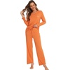image:imageWiWi Pajamas Sets for Women Soft Long Sleeve Tops and Pants Sleepwear Ladies Pjs Viscose from Bamboo Pj SXXLCorange