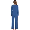 image:imageWiWi Pajamas Sets for Women Soft Long Sleeve Tops and Pants Sleepwear Ladies Pjs Viscose from Bamboo Pj SXXLCprussian Blue